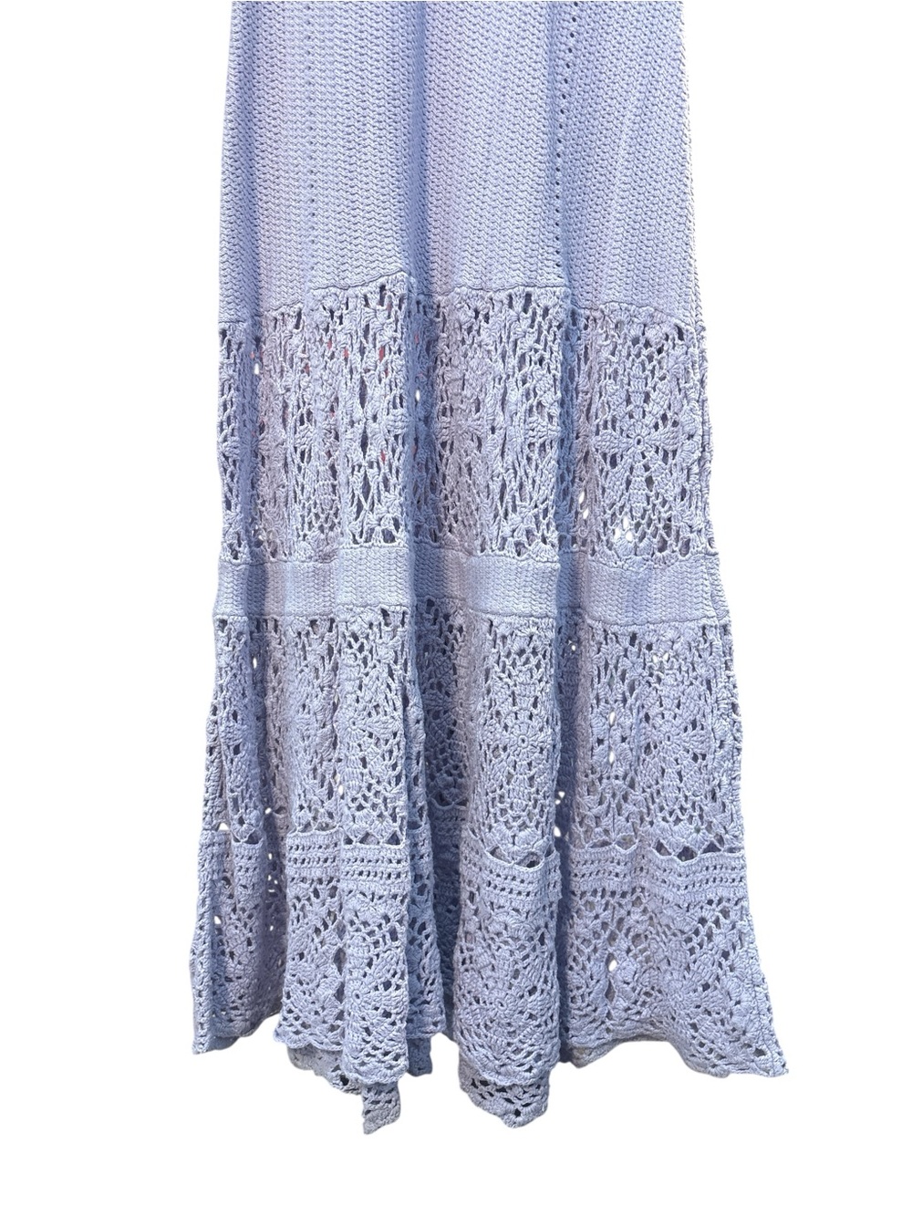 Adam Lippes Lavender Crochet Knit Maxi Dress MSRP $490 - Picture 8 of 10